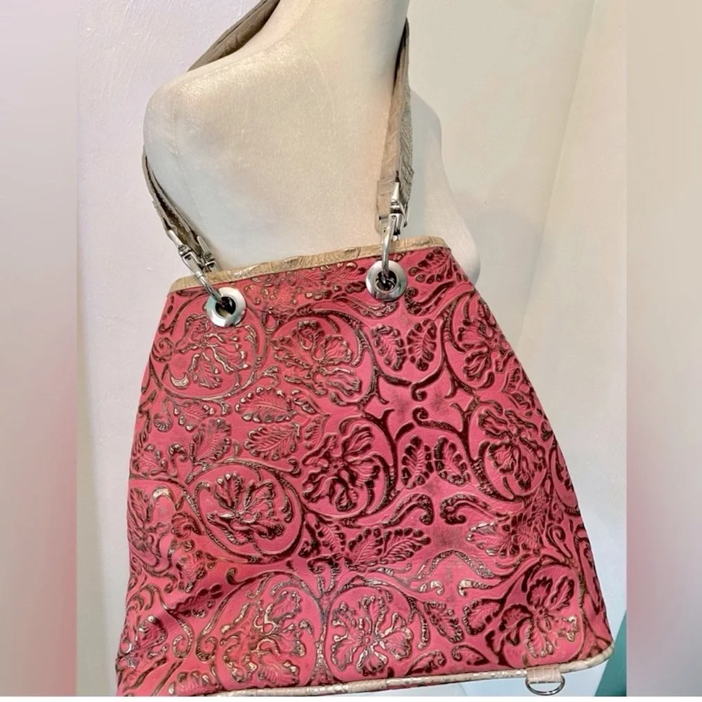 BSWANKY- Handmade Genuine limited leather Pink luxury convertible Sophie Bag.
